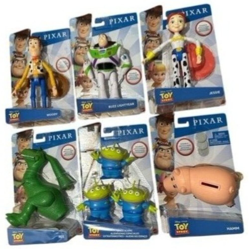 Disney Pixar Vintage Toy Story Action Figure Set‎ Woody Buzz and more NEW in Box - Picture 10 of 16